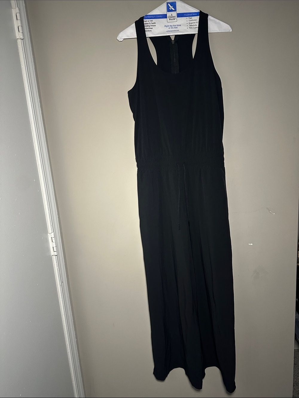 Athleta Black Sleeveless wide leg athletic Jumpsuit